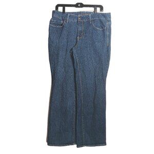 Faded Glory Curvy Bootcut Jeans Women’s 16 Petite Dark Wash Mid Rise Stretch
